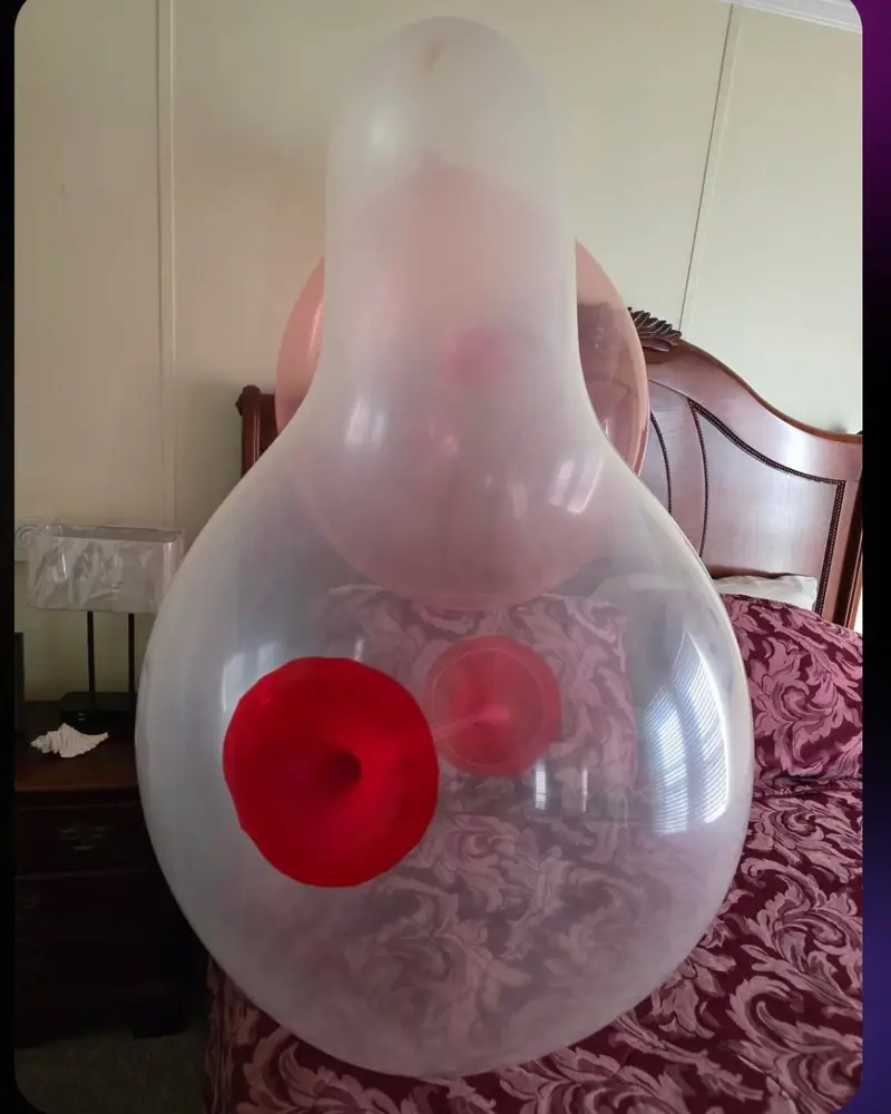 1 pcs 32 inch sph balloons with tunnel clear hand made long neck Ⓓ
