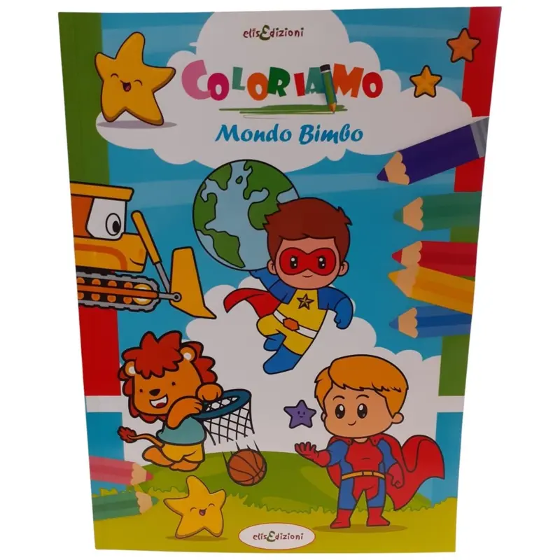 4 Album da Colorare Assortiti Mondo Bimbo 23x33 cm ElisEdizioni 016464