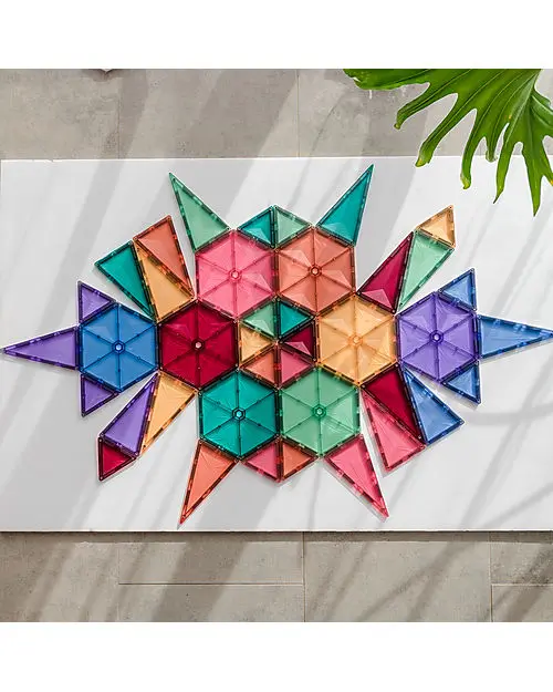 40 Pezzi - Forme Geometriche - Pastello - 100% Plastica ABS Atossica - Apprendimento STEM!