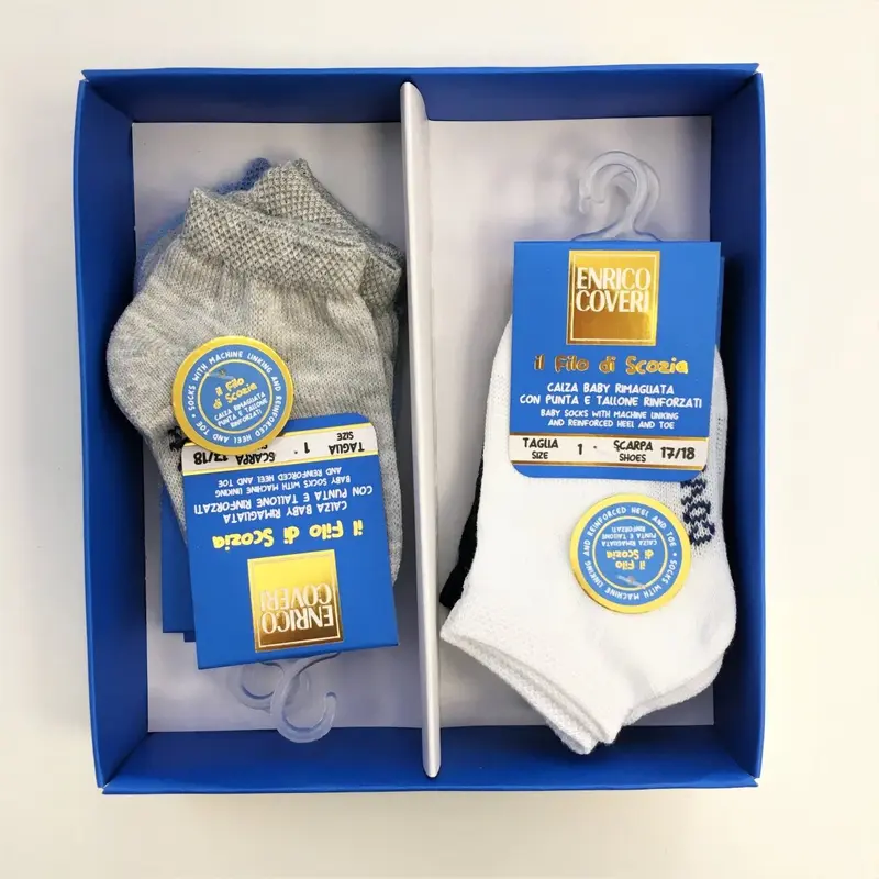 6 Paia Calzini Bambino Baby Filo Di Scozia Elegant-1 Assortiti Enrico Coveri