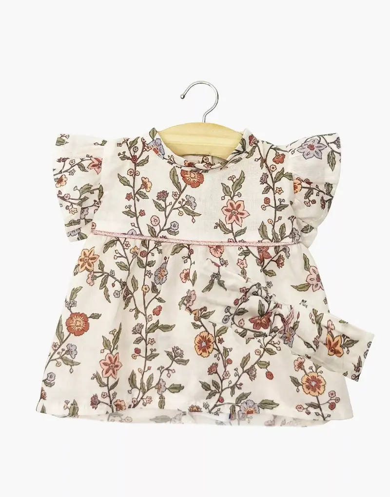 Abito Daisy e fascia per capelli con fiocco rotondo in cotone Gisèle
