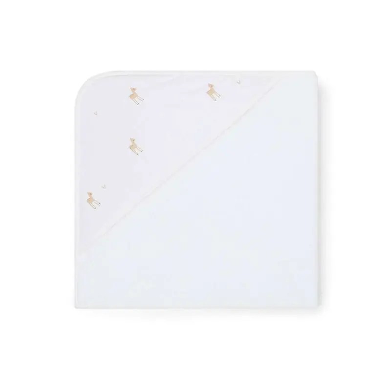 Accappatoio a triangolo - Con guanto abbinato - 90x90cm - 100% Cotone Bio