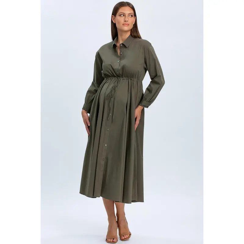 ALTHEA - Abito Camicia Premaman e Allattamento Verde