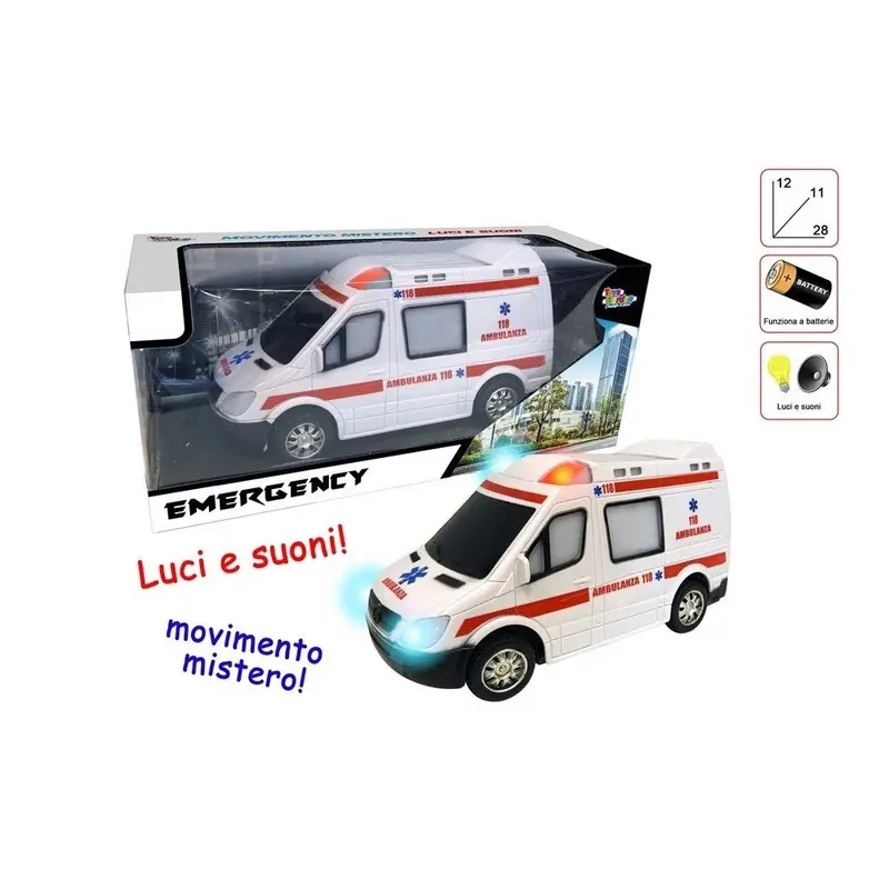 Ambulanza Giocattolo Toys Garden 26652 Con Luci e Suoni 22 cm