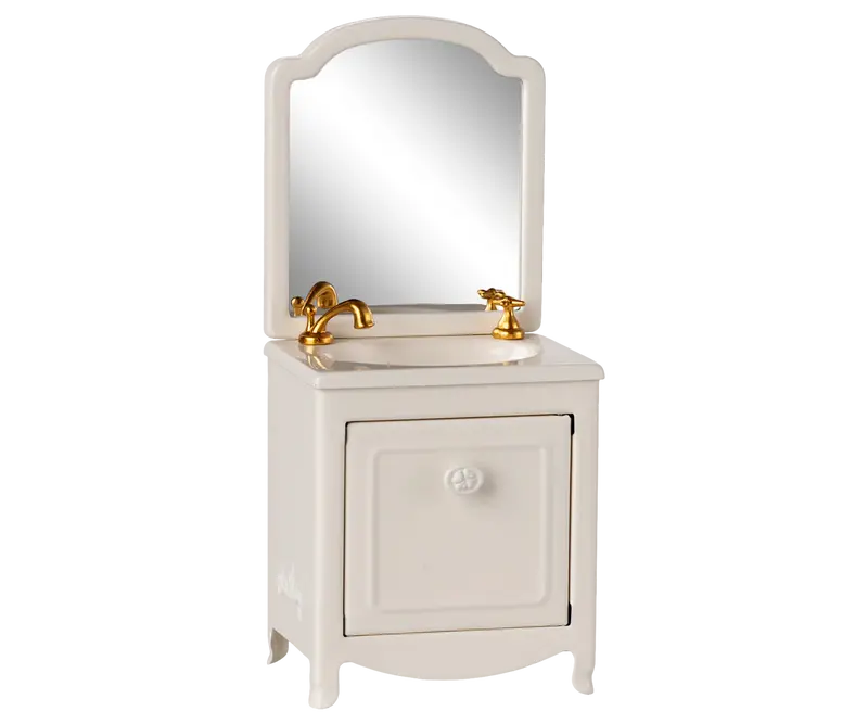 Arredo bagno lavabo con specchio - Panna