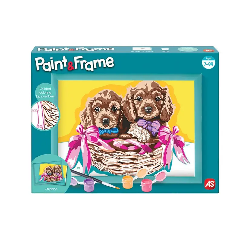 AS Company Cornice Cuccioli Adorabili Da Dipingere ed Incorniciare Puppies