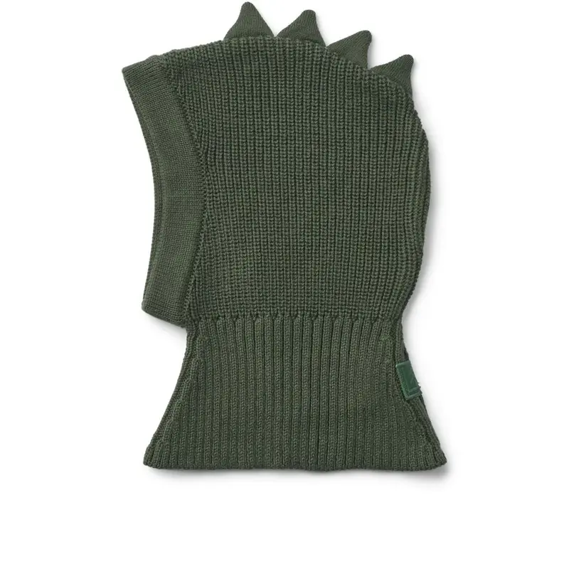 Balaclava Dino in maglia con dettagli dinosauro - 100% Cotone