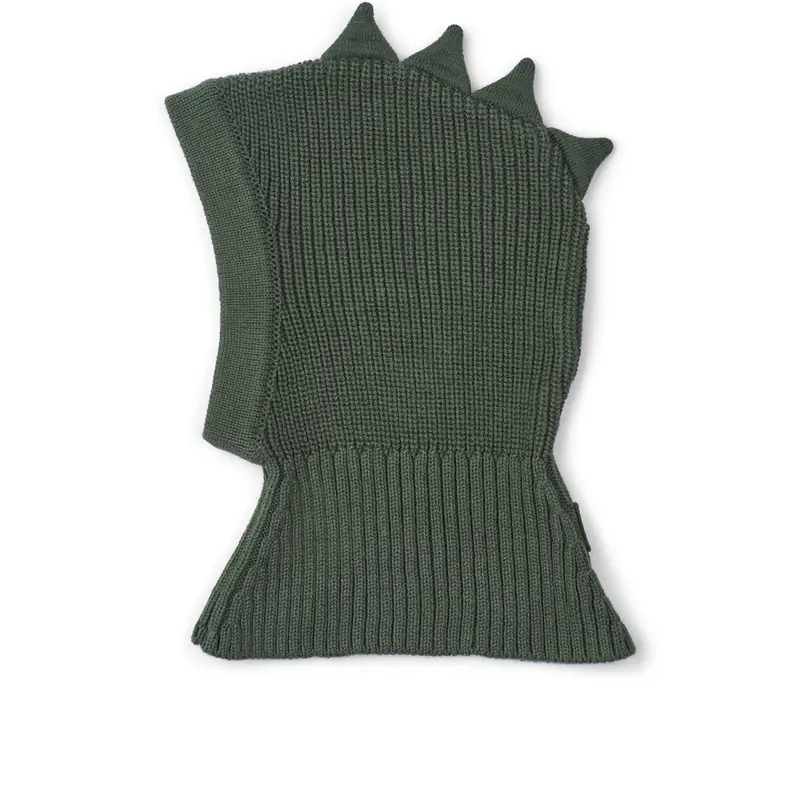 Balaclava Dino in maglia con dettagli dinosauro - 100% Cotone