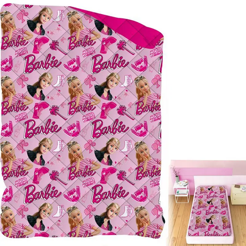 Barbie Copriletto Trapuntato Bambina Disney Home BAR1378