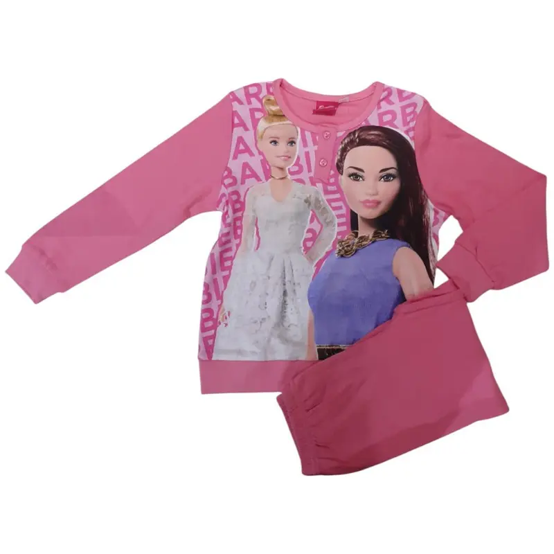 Barbie Pigiama Bambina Bar-1510 Polsini e Manica Lunga