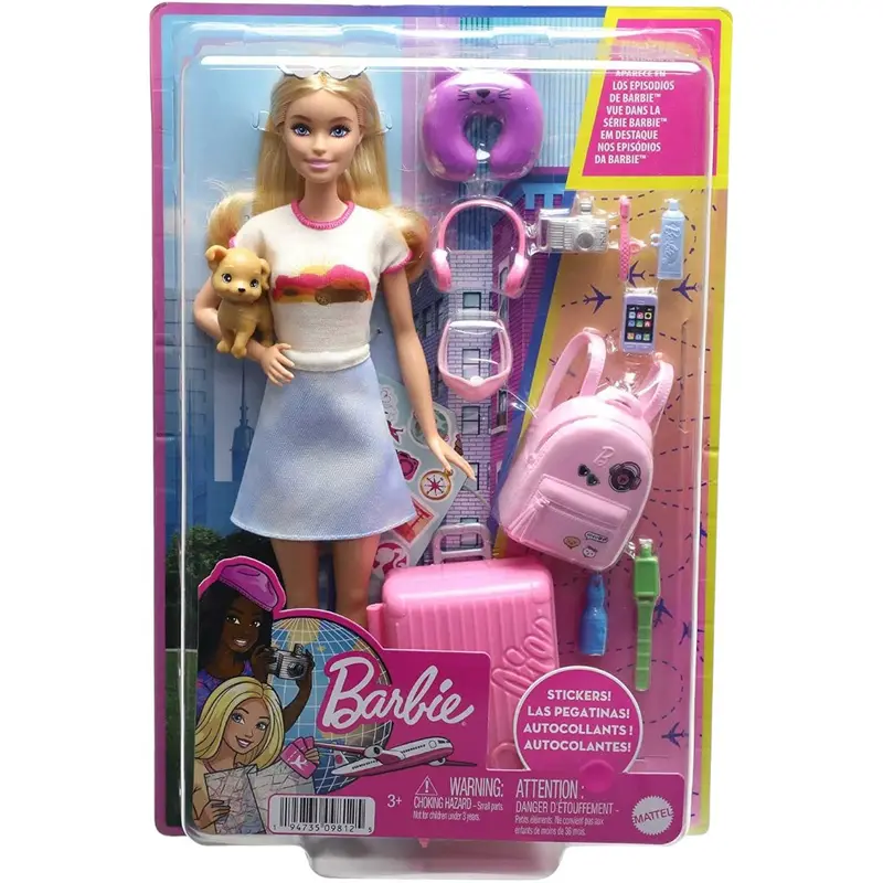 Barbie Set da viaggio "Malibu" Bambola e accessori