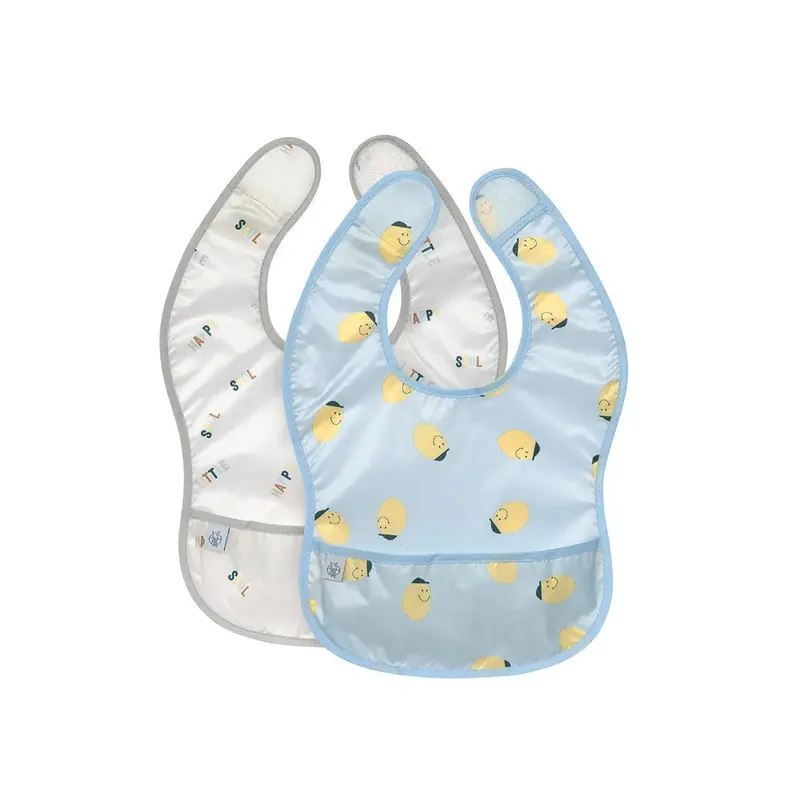 Bavaglino con velcro Waterproof - Confezione 2 pezzi