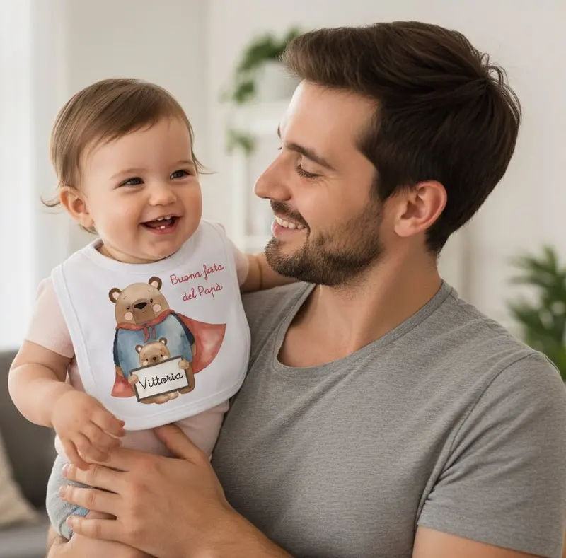 Bavaglino festa del Papà personalizzabile