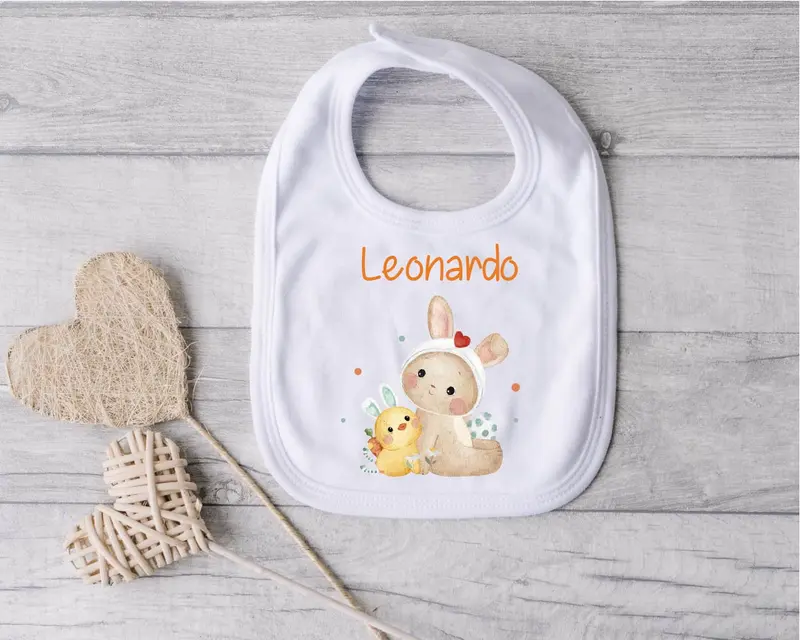 Bavaglino in Cotone Pasqua personalizzabile