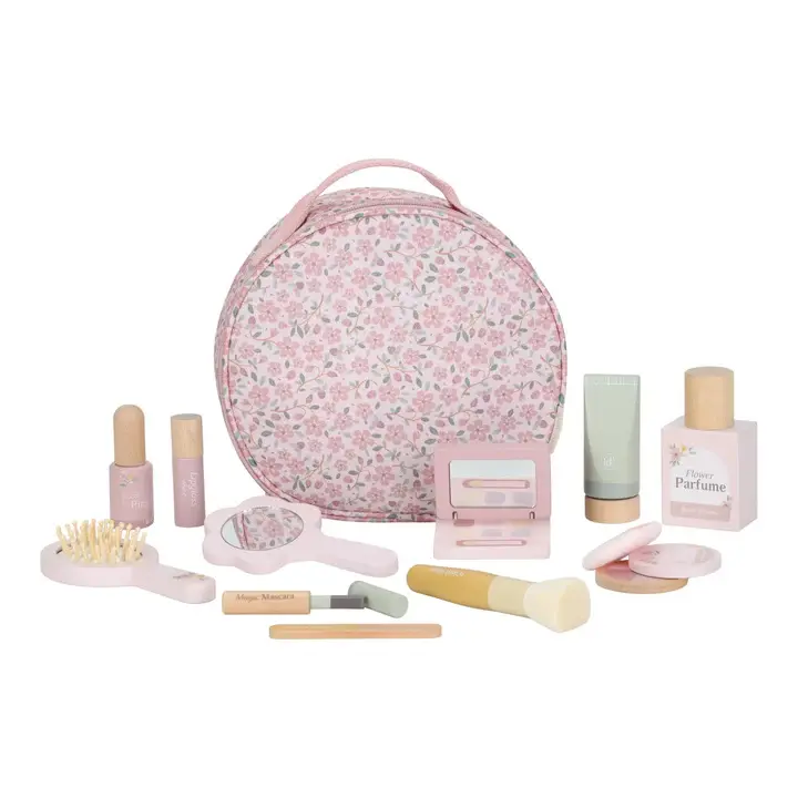 Beauty Case con accessori in legno