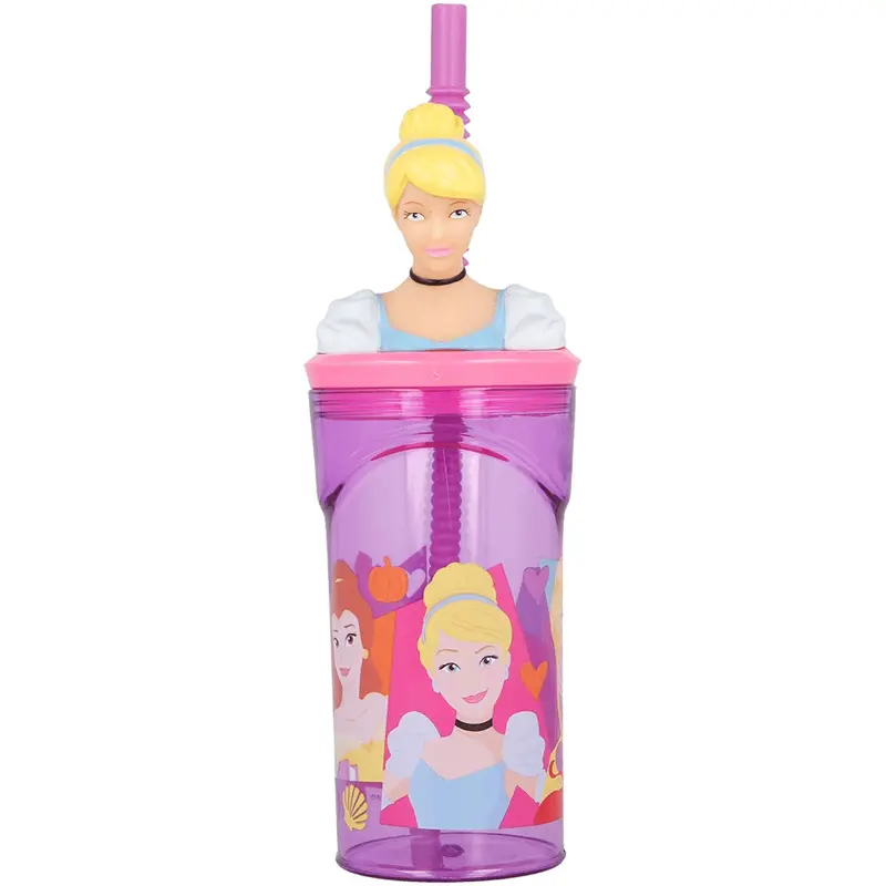 Bicchiere Disney Princess 360 ml Cannuccia Real Trade Italia