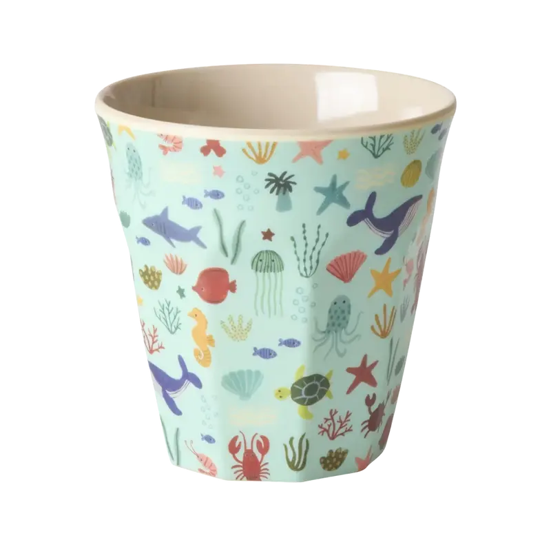 Bicchiere Medio Bambini Ocean Print Rice – Melamina 250 ml