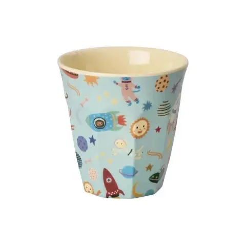 Bicchiere Piccolo per Bambini Rice in Melamina – Blu “Dogs in Space”