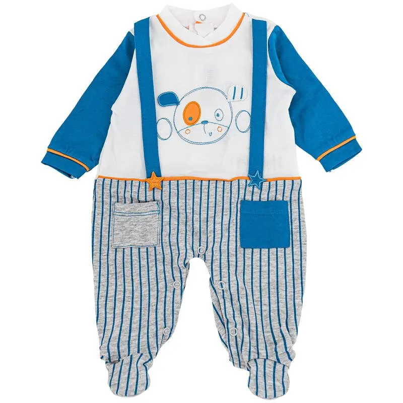 Bidibimbo Tutina Neonato In Cotone Blu T1694
