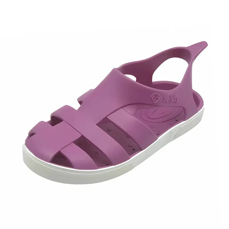 Bioty sandalo da spiaggia in gomma - Fuxia/White