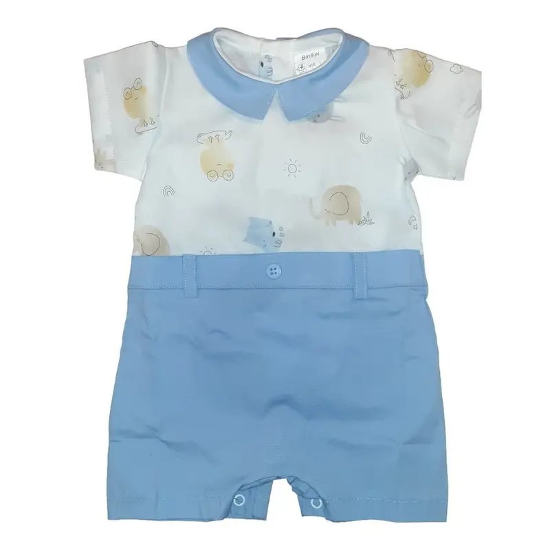 Birillini Pagliaccetto Neonato Celeste/Bianco 6163
