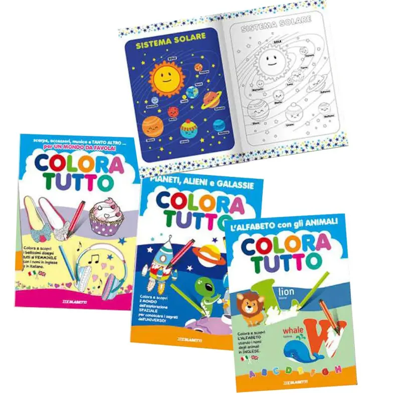 Blasetti Album da Colorare A4 CF6 7702 Colora Tutto Linea 1 Tema Alfabeto