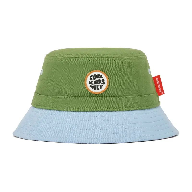 Bob Bambino Hello Hossy Mini Leaf Verde con Bordo Azzurro in Cotone Biologico