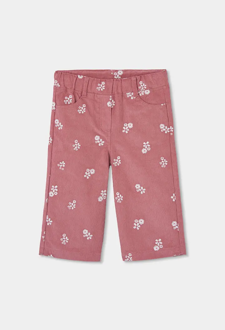 Boboli - pantalone velluto malva