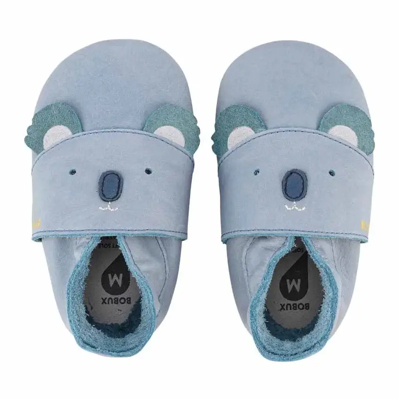 Bobux Soft Sole Koko Slate – Babbucce in Pelle per Neonati e Primi Passi