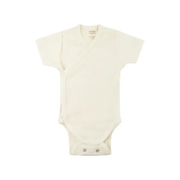Body a maniche corte in lana merino/seta - Certificato Oeko Tex