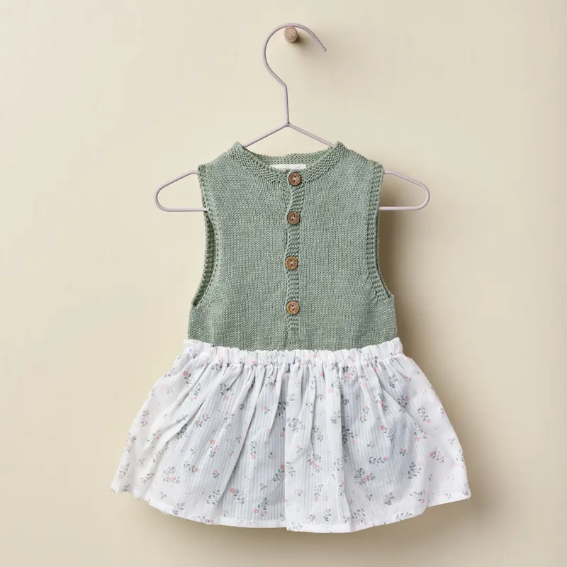 Body Bimba ad abitino fiori Verde
