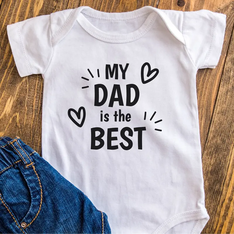 Body in 100% cotone Festa del Papà  personalizzabile "Best Dad "