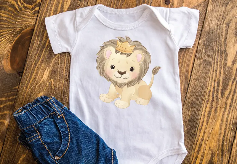 Body in 100% cotone "Leoncino" personalizzabile