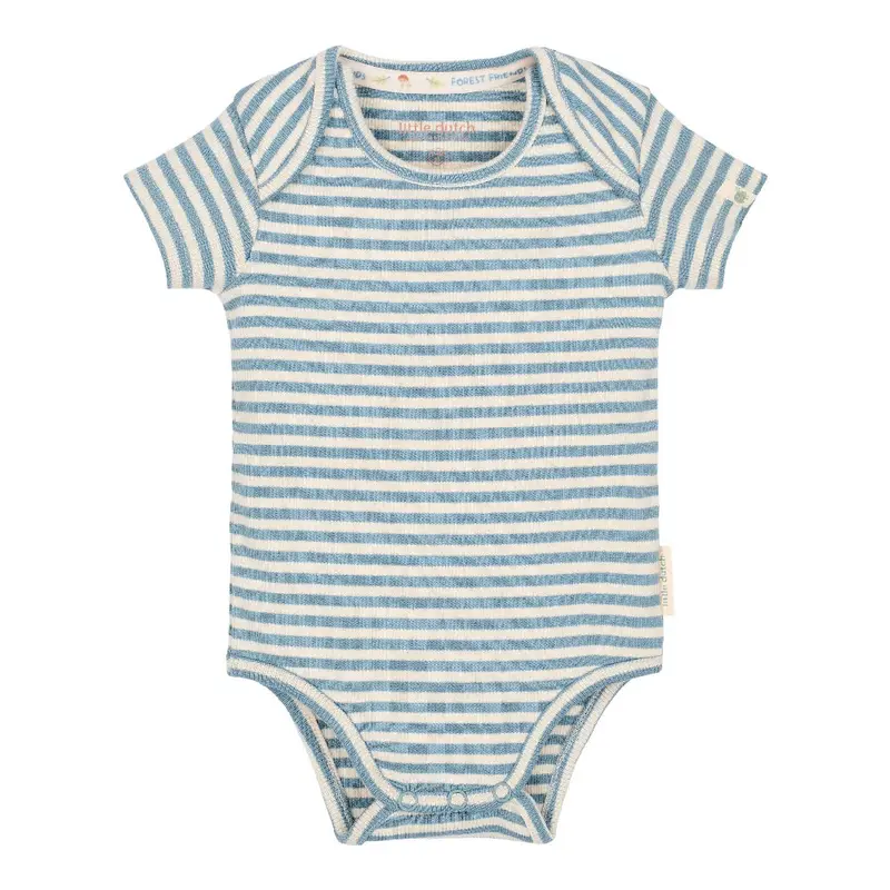 Body maniche corte in cotone bio - Blue Stripes