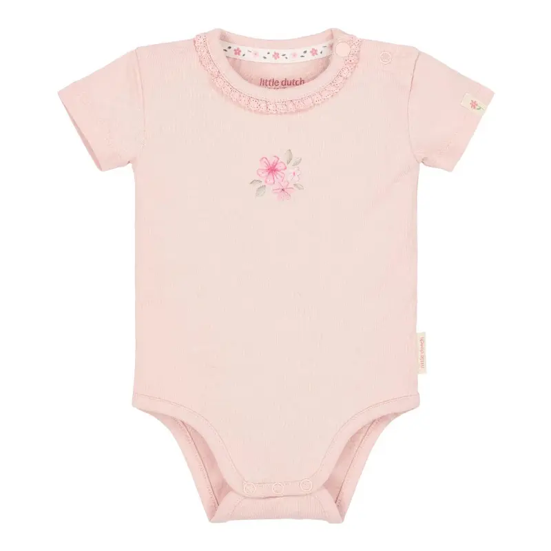 Body maniche corte in Cotone Biologico - Pink Blossom