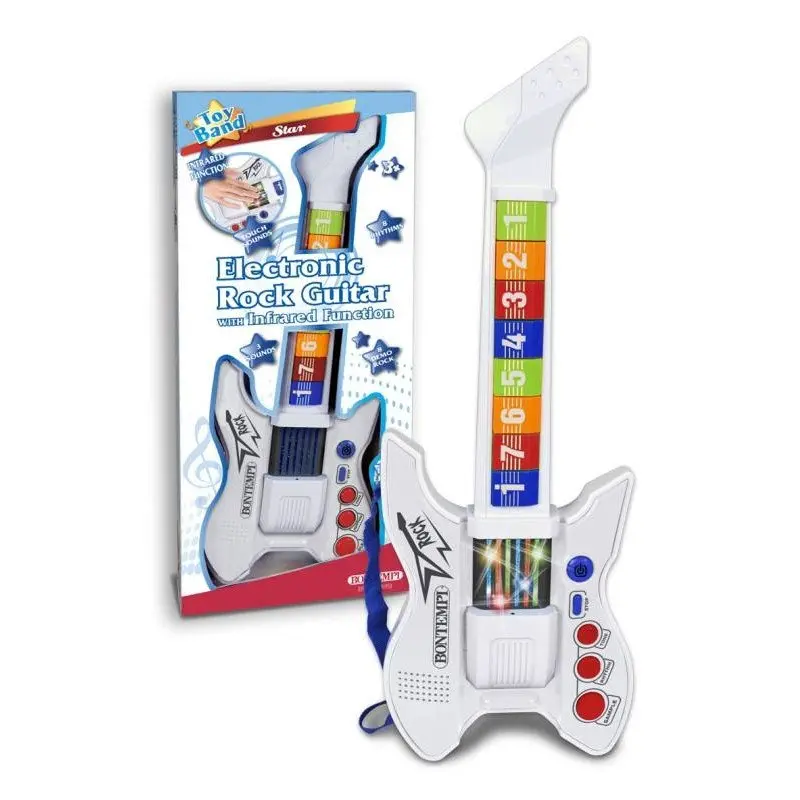 Bontempi InfraGroove Chitarra Rock ad Infrarossi Tracolla Bianca 24 1500