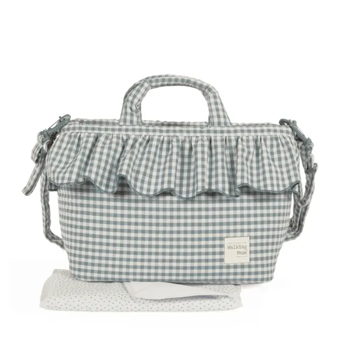 Borsa Fasciatoio  Praliné Vichy Matcha - Walking Mum