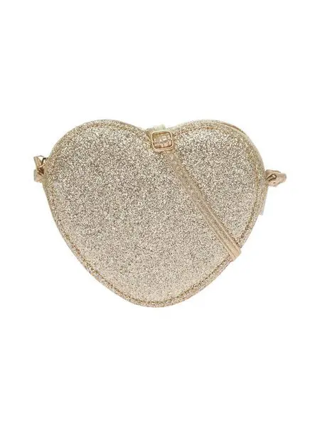 Borsa glitterata cuore con glitter