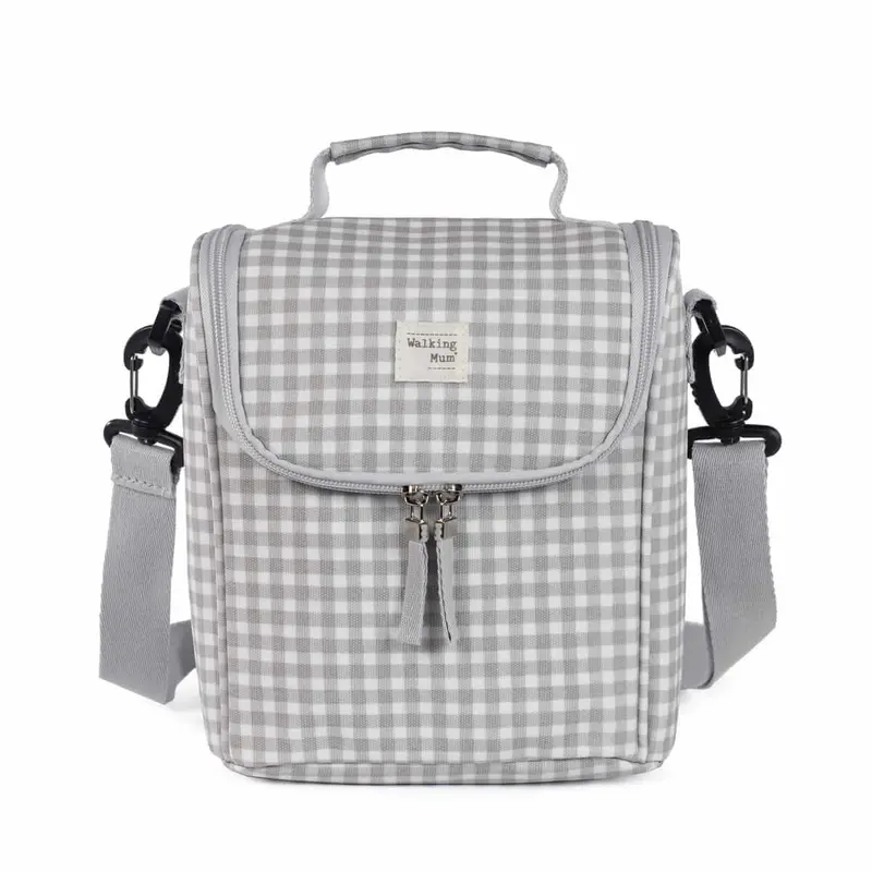 Borsa Pappa I Love Vichy Grigio - Walking mum