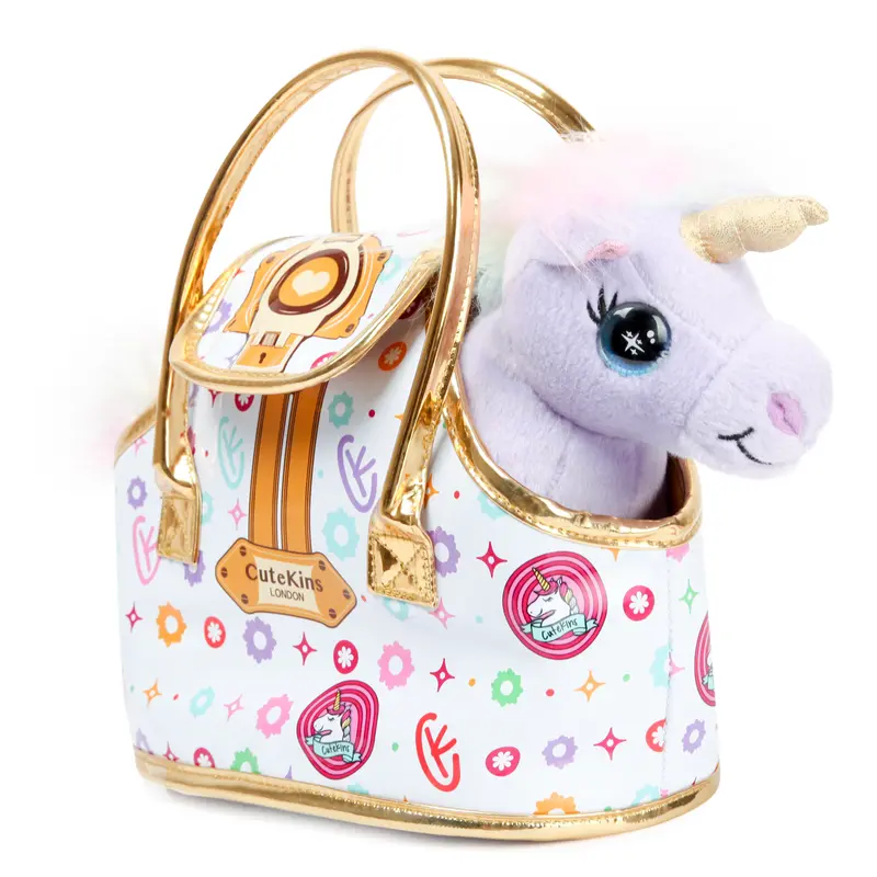 Borsetta con peluche unicorno