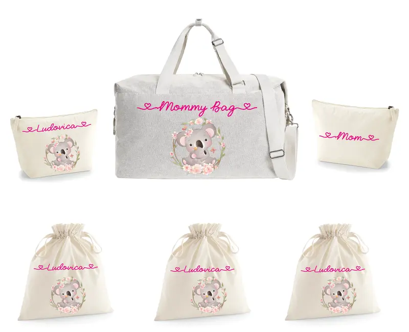 Borsone Mamma Ospedale Neonato – Set Completo con Pochette Koala Mamma