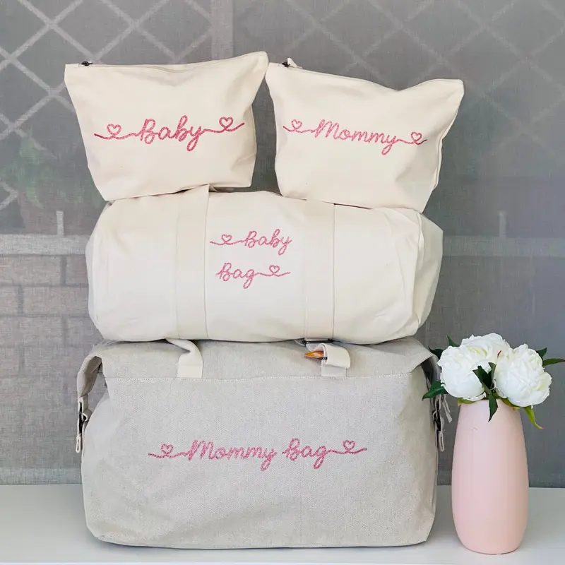 Borsone Mamma Ospedale Neonato – Set Completo Personalizzato con Pochette