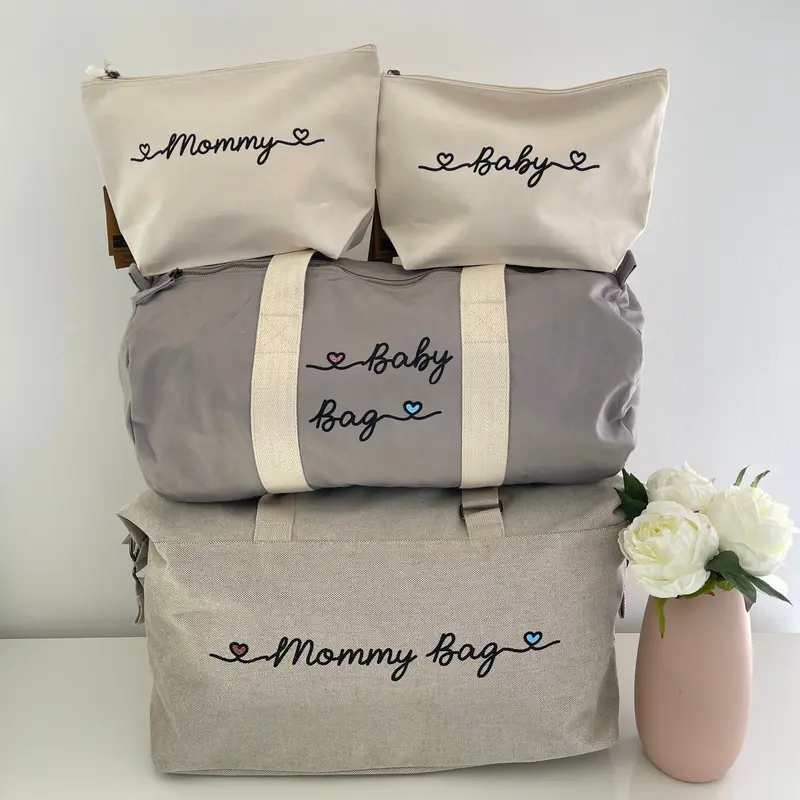 Borsone Mamma Ospedale Neonato – Set Completo Personalizzato con Pochette