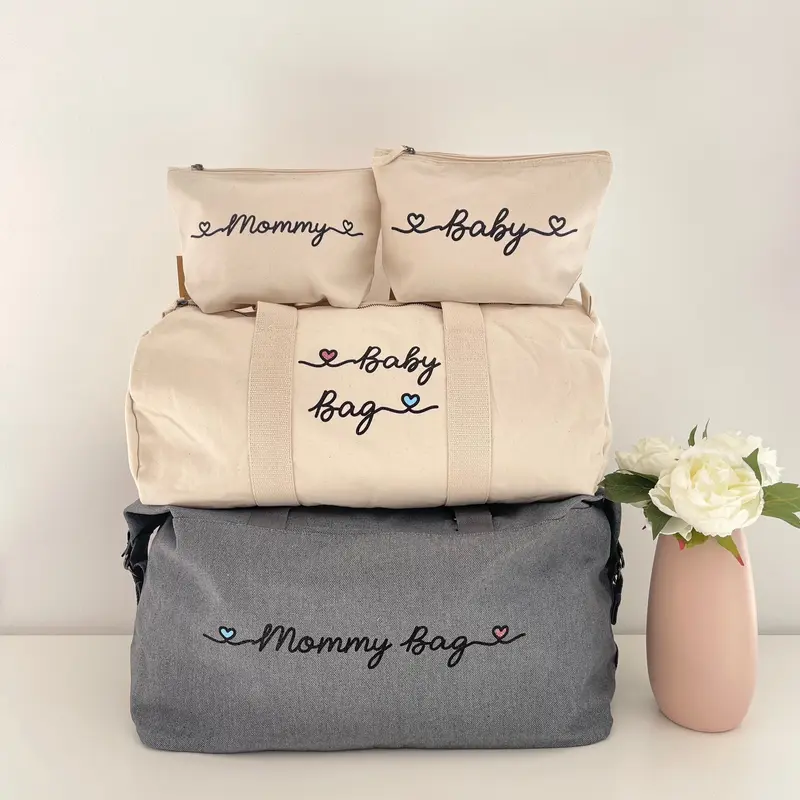 Borsone Mamma Ospedale Neonato – Set Completo Personalizzato con Pochette