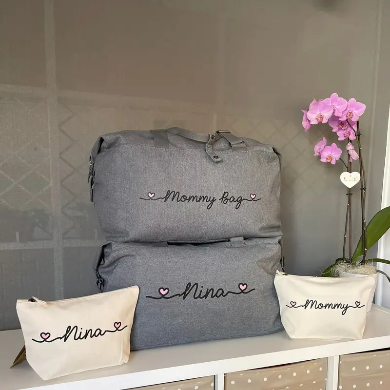 Borsone Mamma Ospedale Neonato – Set Completo Personalizzato con Pochette