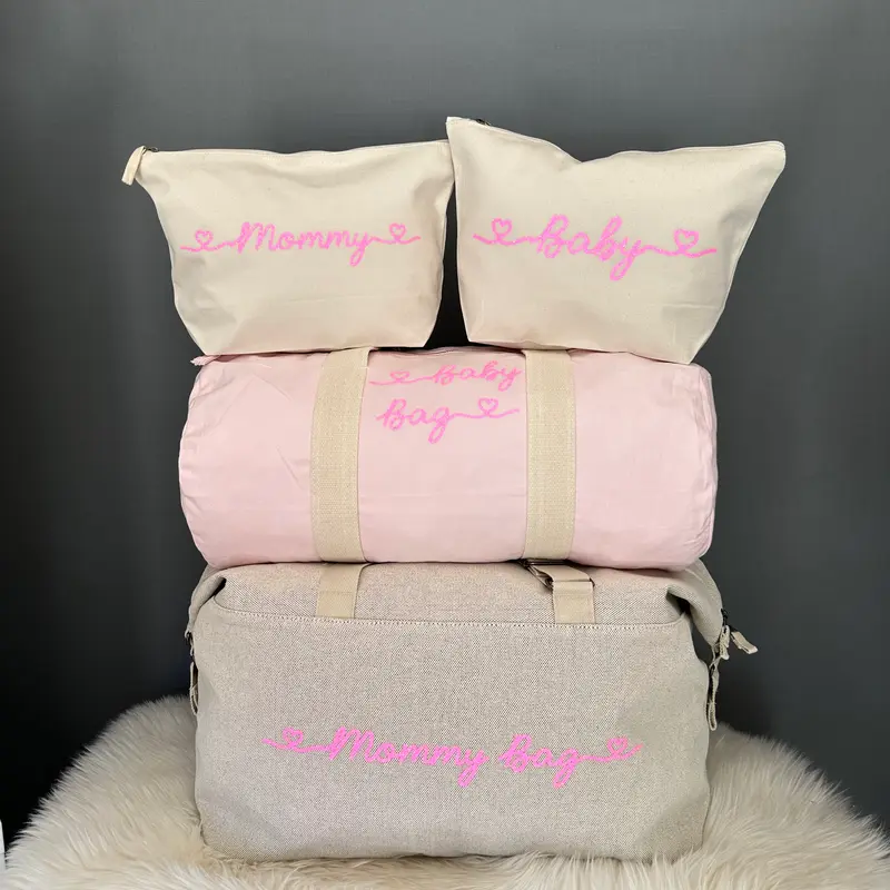Borsone Mamma Ospedale Neonato – Set Completo Personalizzato con Pochette
