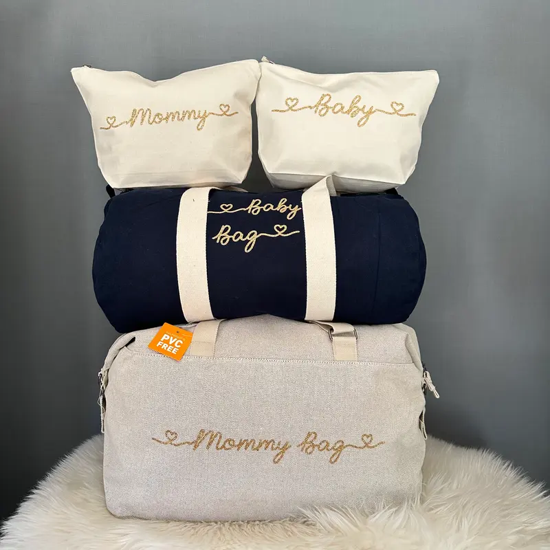 Borsone Mamma Ospedale Neonato – Set Completo Personalizzato con Pochette