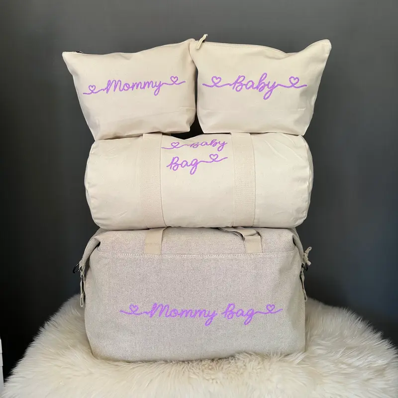 Borsone Mamma Ospedale Neonato – Set Completo Personalizzato con Pochette