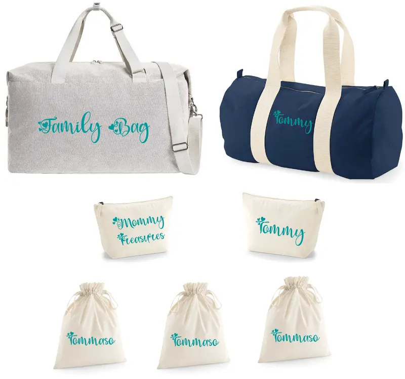 Borsone Mamma Ospedale Neonato – Set Completo Personalizzato con Pochette