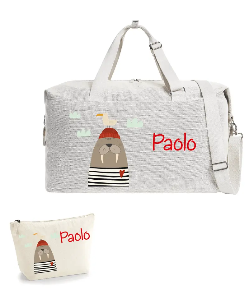 Borsone Mamma per Ospedale e Nascita – Mommy Bag Personalizzabile con Nome e Pochette abbinata